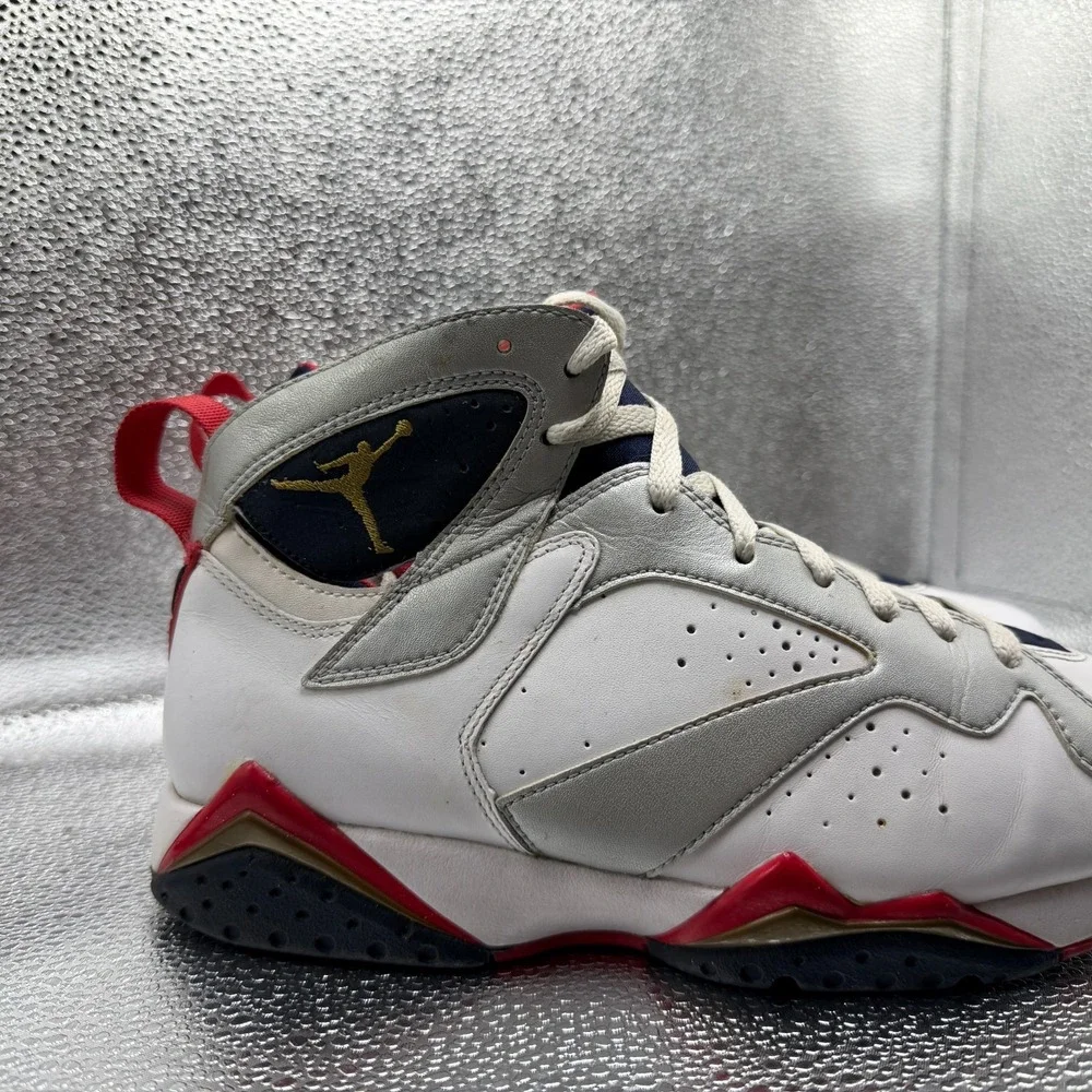 Size 8.5 Jordan 7 Retro Olympic (2012) White Mens Sneaker Shoes 304775-135